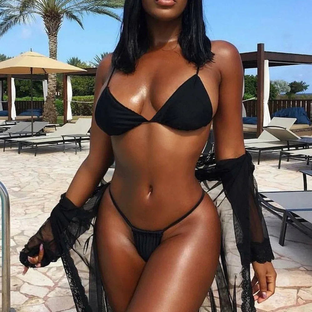 

Fashion 2018 New Summer Women Solid Bikini Set Women Girls Sexy Lingerie Push Up Bra+Pants Set Underwear maillot de bain femme