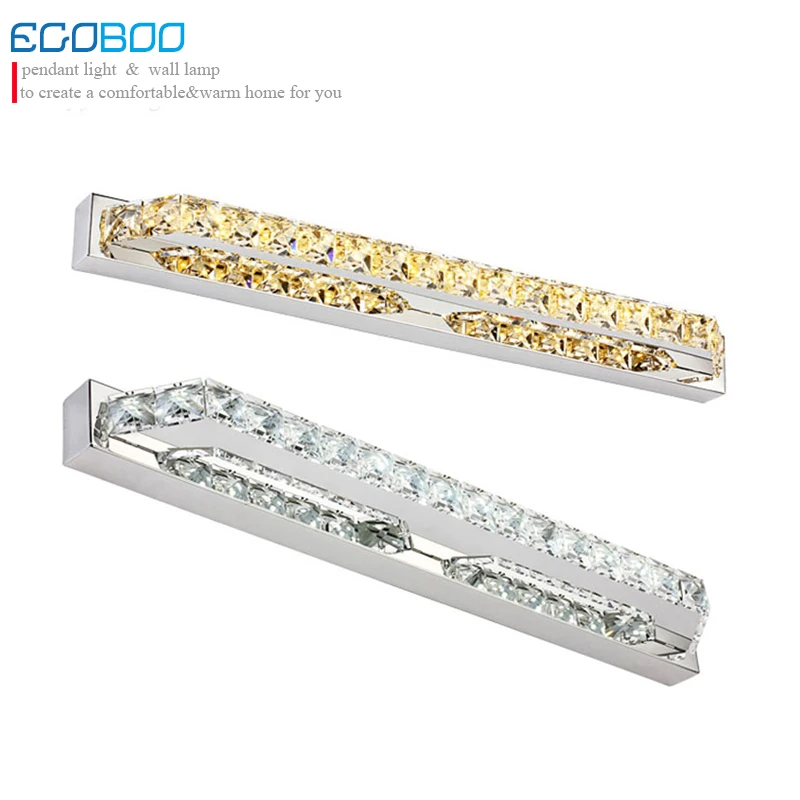 

ECOBRT LIGHTING 14W 56cm bathroom lighting Transparent & Champagne 220V LED bathroom mirror lighting wall light mirror light