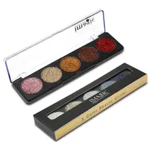 IMAGIC Brand 5 Colors Shimmer Eyeshadow Palette Powder Matte Diamond Glitter Eye Shadow Glitter Blush Makeup Set for Beauty Z3