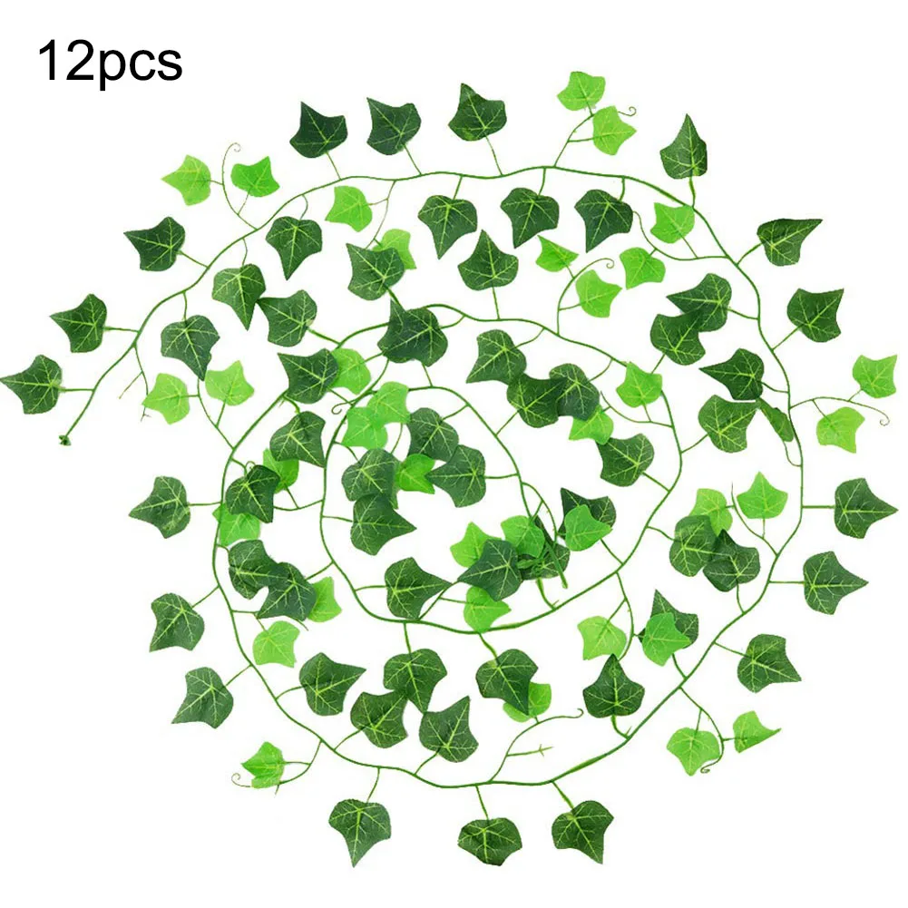 

12pcs/lot Artificial Ivy Leaf Garland Simulation Plant Vine Fake Foliage Wedding Decoration Home Garden Party Supplies