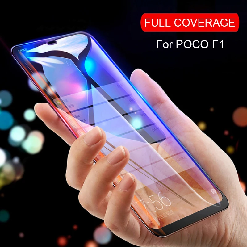 RDCY 6D полное покрытие экрана протектор стекло для xiaomi POCOPHONE F1 Полный Клей
