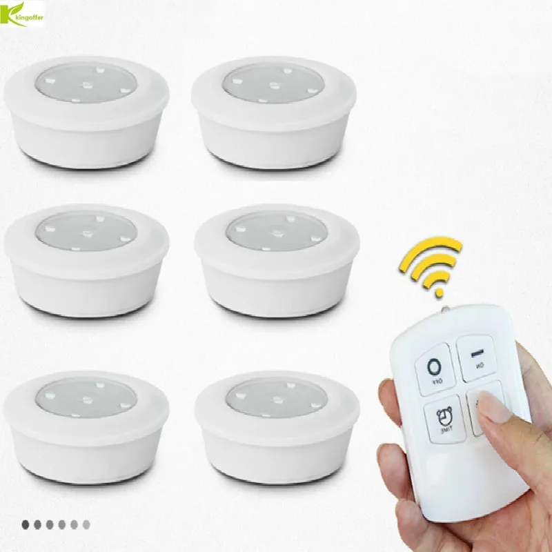 

Portable LED Stick-on Wireless Puck Light Adjustable Brightness Under Cabinet Kitchen Closet Lights Touch Sensor Wall Night Lamp
