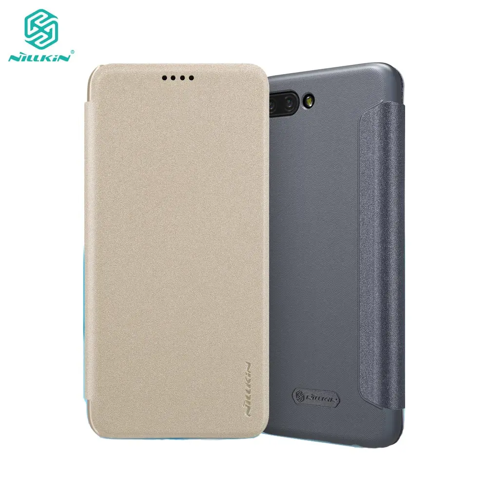 

Honor 10 Case Huawei Honor 10 Cover Nillkin Sparkle Series Hard PU Leather Flip Case