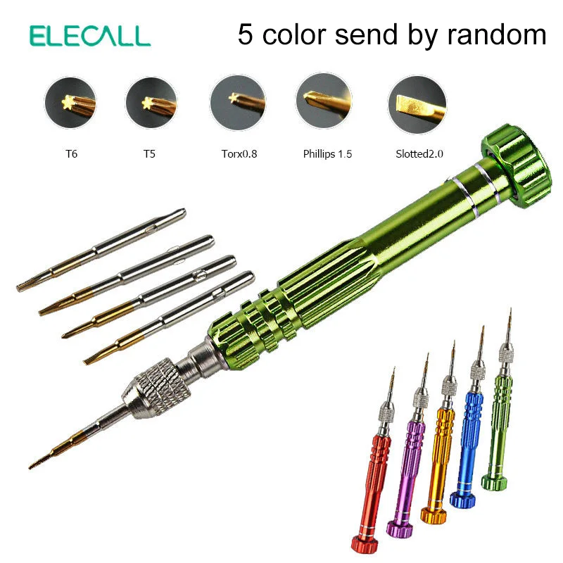 

ELECALL 6 In 1 Screwdriver Sets Multi-function Repair Tools Digital Computer Mobile Phone Repair Torx Phillips Slotted