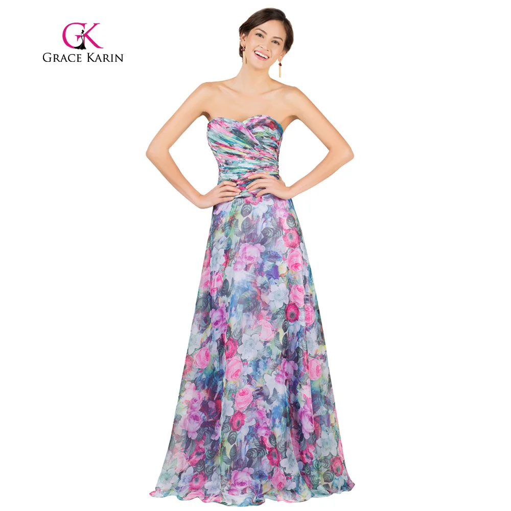 Buy Grace Karin Floral Print Evening Dress 2017