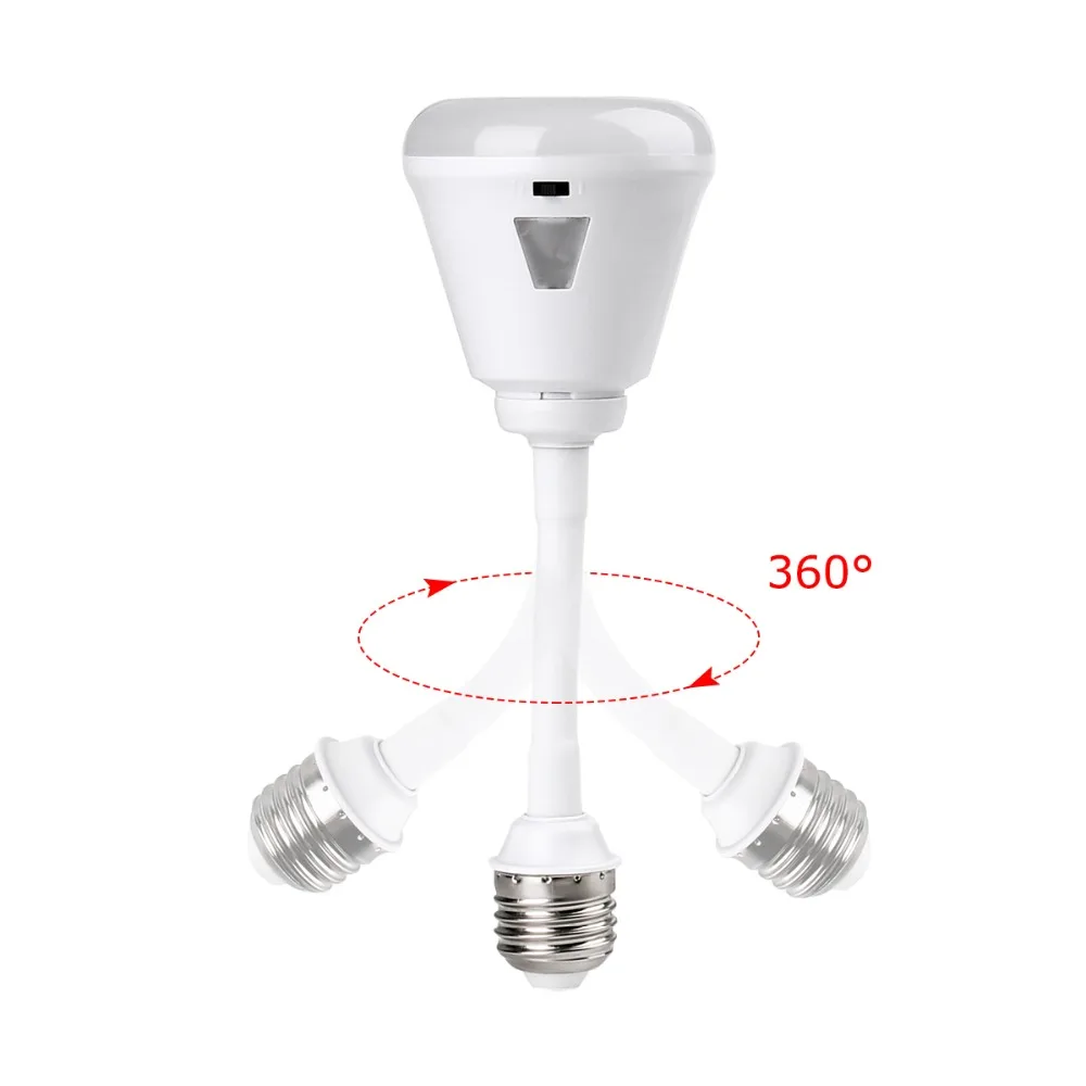 SuperNight 6W E27 LED Night Light 2 in 1 360 Degree Rotation PIR Motion Sensor Lamp Aisle Wardrobe Stairs Garage Decor Lamp Warm (15)
