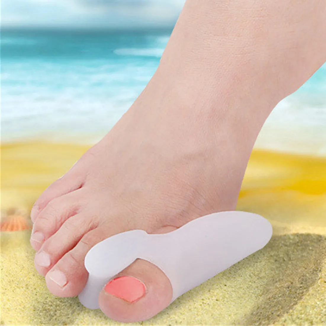 

1Pair New Silicone Gel Toe Separators Straightener Bunion Protector Cushion Pad Pain Relief Stretchers Health Care Products
