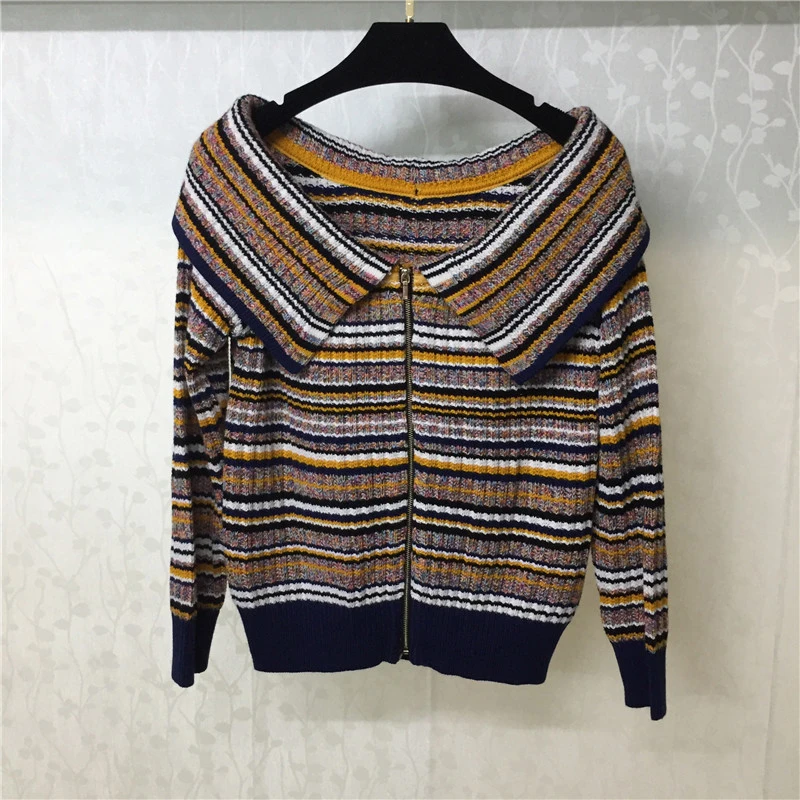 ^Cheap Autumn Striped Sweater Cardigan Women Lady Long Sleeve Cardigan 2018 Fashion Sweater Zipper Cardigan ^Cheap Autumn Striped Sweater Cardigan Women Lady Long Sleeve Cardigan 2018 Fashion Sweater Zipper Cardigan