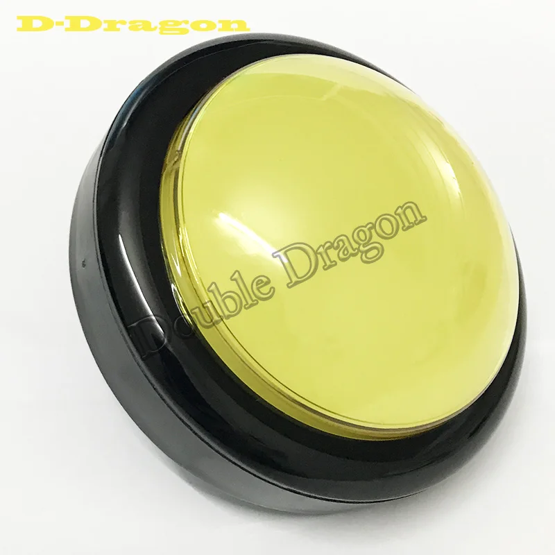 Большая купольная кнопочная Кнопка 100 мм с подсветкой, аркадная кнопочная светодиодная Кнопка 12 В, кнопочный переключатель с микропереключателем - Цвет: Yellow