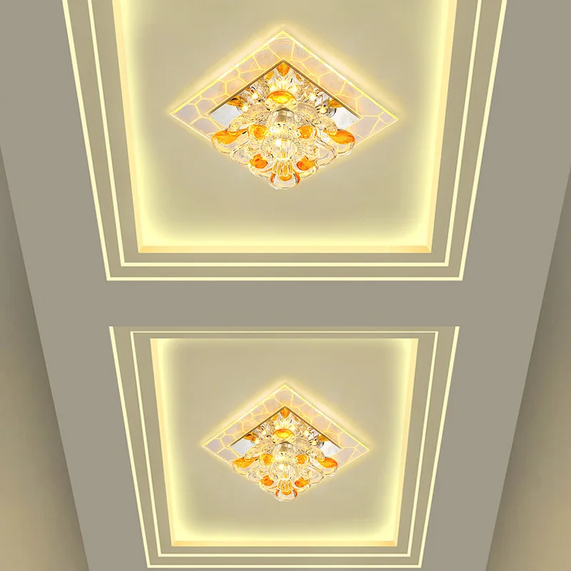  LAIMAIK Crystal LED Ceiling Light 3W 5W AC90-260V Modern LED Crystal Aisle Corridor Light Porch Hal - 32793641435