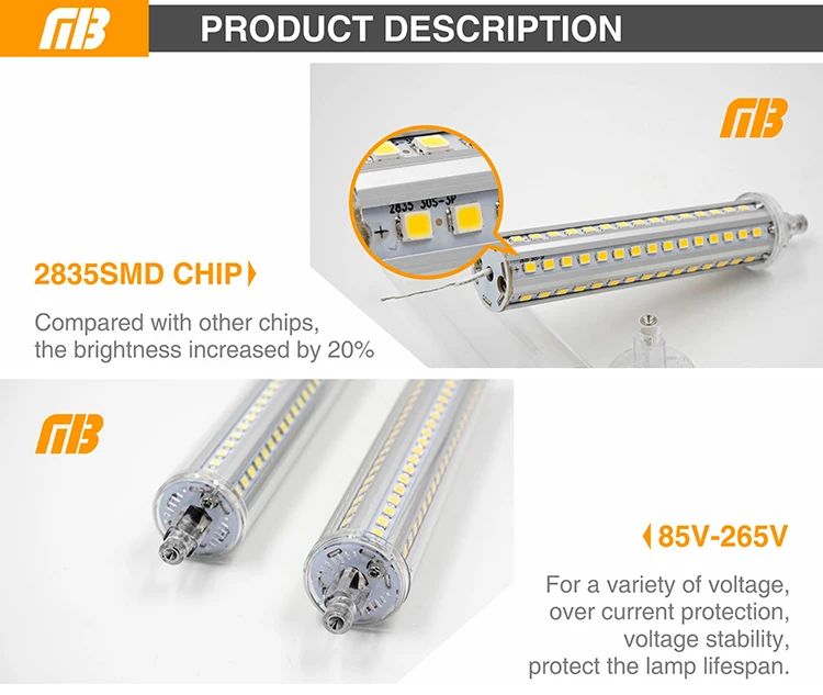 Светодиодный светильник с регулируемой яркостью R7S Corn SMD2835 5 Вт 10 Вт 15 Вт Светодиодный светильник AC 110 В 220 В замена галогенная лампа-прожектор Точечный светильник Холодный теплый белый