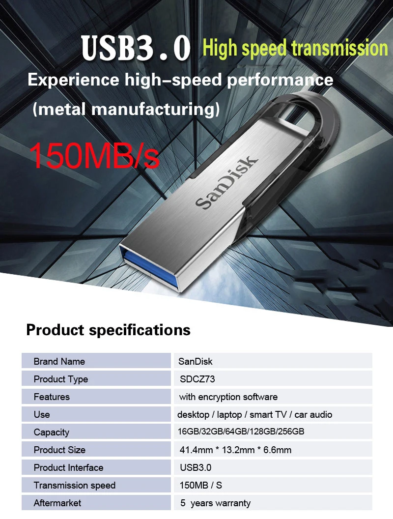 SanDisk флеш-накопитель USB 3,0, 16G, 32 ГБ, 64 ГБ, 128 ГБ, шифрование, флеш-накопитель, 256 ГБ, карта памяти, запоминающее устройство, u-диск