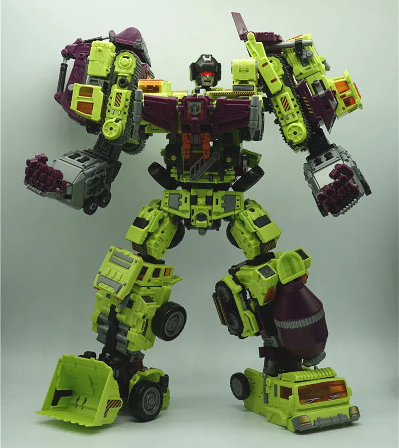 

6 IN 1 NBK Devastator Cool Transformation Toys Robot Car KO G1 Bulldozer Blender Excavator Crane Model Action Figure Boys Toys