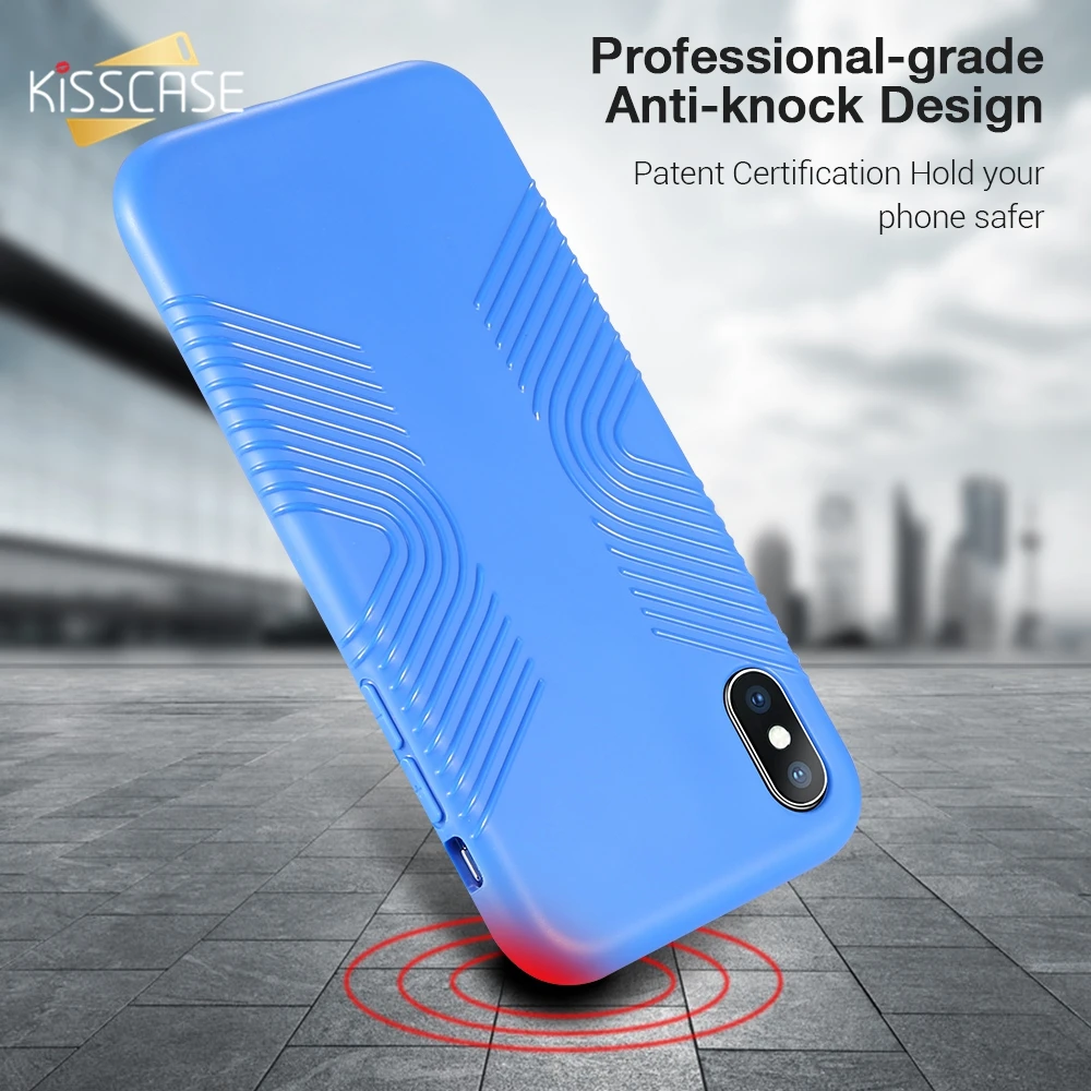 

KISSCASE Shockproof Phone Case For iPhone X XS MAX XR Geometrical Soft TPU Case for iPhone 7 8 plus 6 6s Texture Colorful Cover