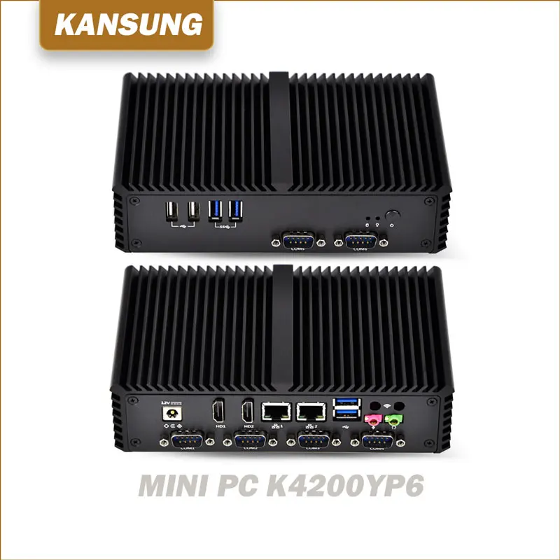 Linux Desktop Computers Intel Core i5 Dual LAN 6*USB Mini PC Windows 6 Serial Port Firewall