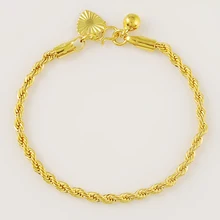 24K Gold Plating Rope Chain Bracelet For Women Accessories Jewelry Gifts Yellow Gold Color Bracelet Femme High Quality цена 24K Gold Plating Rope Chain Bracelet For Women Accessories Jewelry Gifts Yellow Gold Color Bracelet Femme High Quality цены онлайн