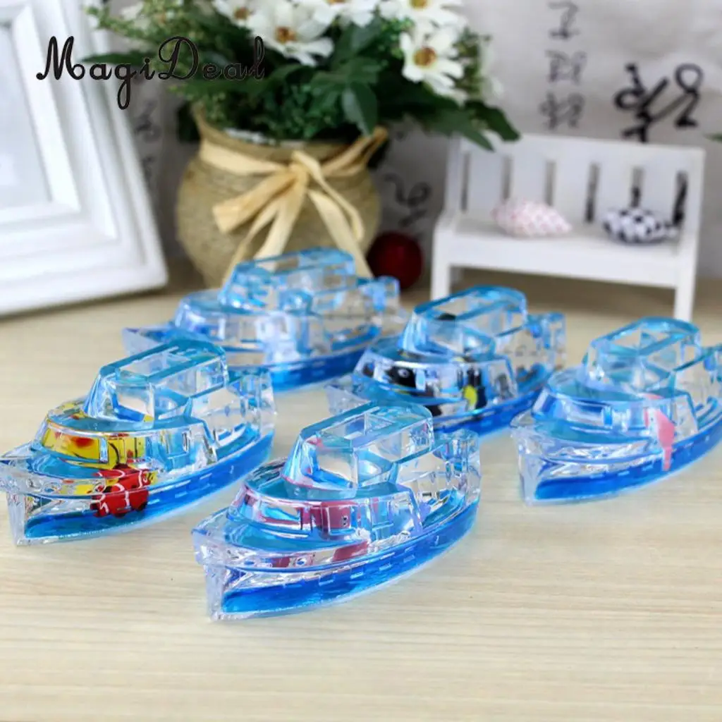 Sensory Toy For Relaxation, Boat Shaped Pen Holder Liquid Motion Bubbler Toy