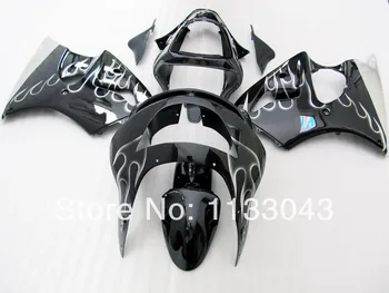 

Fairings Flame black Fairings Kit for KAWASAKI Ninja ZX-6R 98-99 ZX 6R 1998-1999 ZX6R 98 99 ZX 6R 1998 1999 ABS Fairing set ZY66