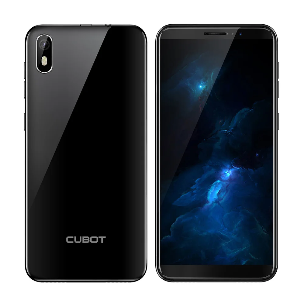 Cubot J5 четырехъядерный 2 ГБ 16 ГБ Android 9,0 смартфон 5,5 дюймов 18:9 полный экран MT6580 две sim-карты 2800 мАч 8MP+ 5MP 3g мобильный телефон - Цвет: Black