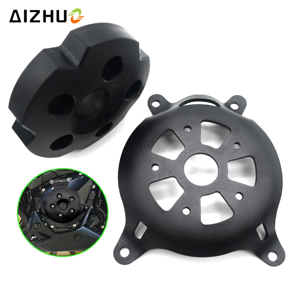 For kawasaki z750 Z800 motorcycle Engine Stator Cover black CNC aluminium WITH LOGO for kawasaki z 750 800 engine protect cover