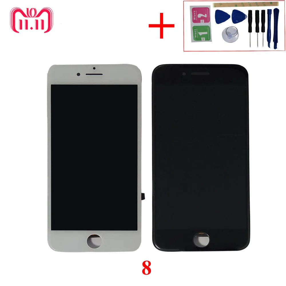 

100% Tested AAA For iPhone 8 LCD Display Touch Screen Ekran LCD Monitor Digitizer Assembly Replacement with Frame Parts + Tools
