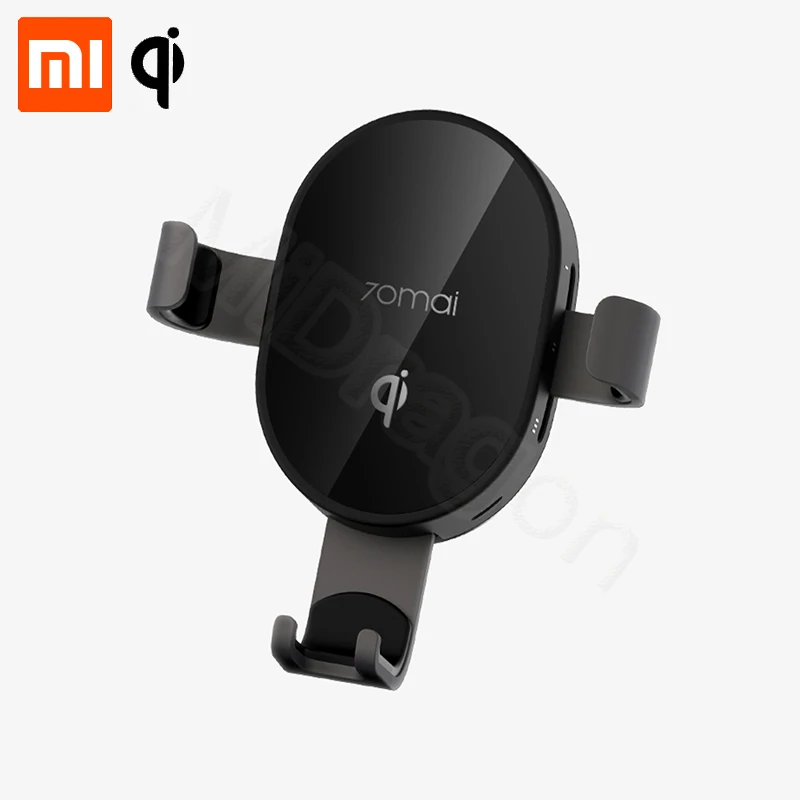 Черный Xiaomi 70mai Автомобильная Беспроводная зарядка для мобильного телефона кронштейн для iPhone Xs Max Xiaomi интеллектуальный датчик подставка для мобильного телефона - Цвет: Черный