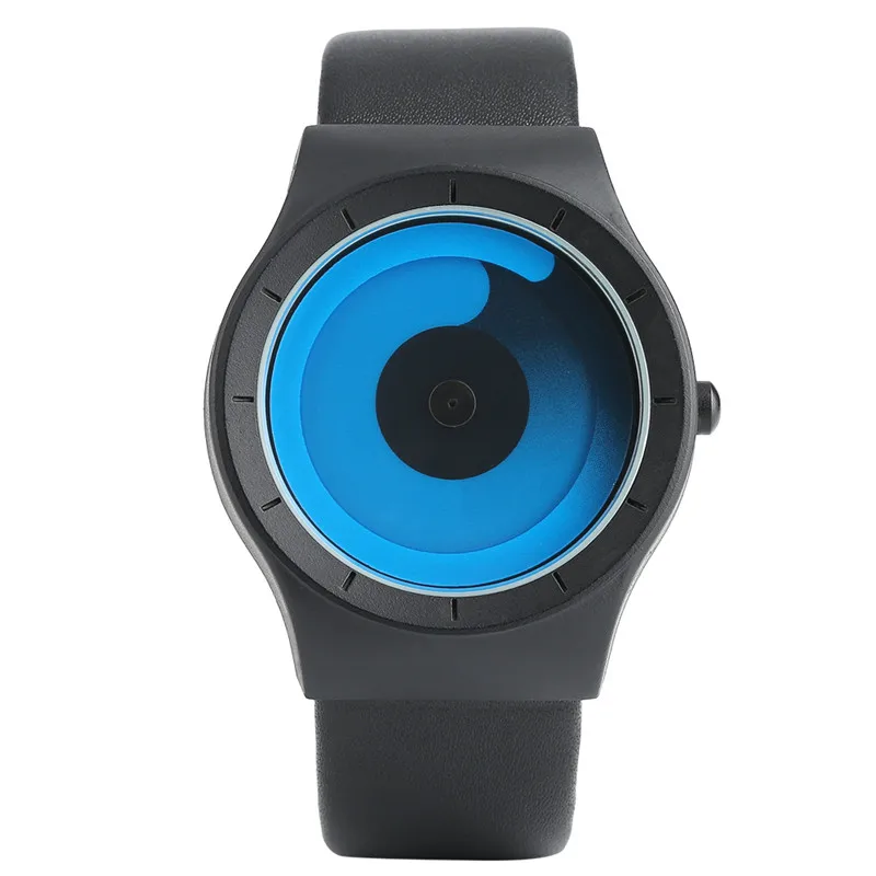 

Technology Men Women Wristwatch Cool Multicolor Swirl Turntable Concise Trendy Quartz Watch Hot Unisex Sport Clock Geek Design