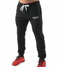 Мужские дышащие хлопковые спортивные штаны, повседневные модные однотонные брендовые штаны для тренажерного зала, фитнеса, бодибилдинга, тренировок, брюки для бега, брюки-карандаш