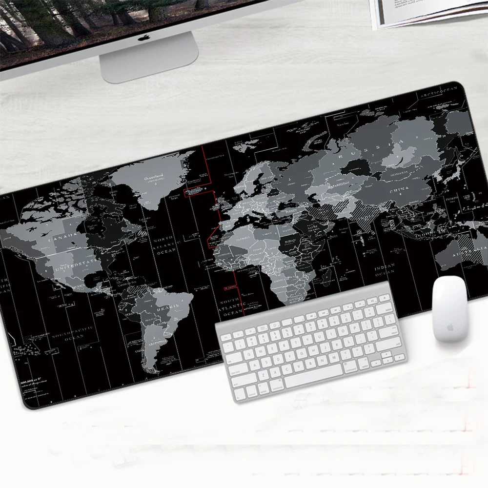 

Old World Map 900x400mm XXL Large Mouse Pad Gaming Mousepad Computer Anti-slip Natural Rubber Desk Mouse Mat with Locking Edge
