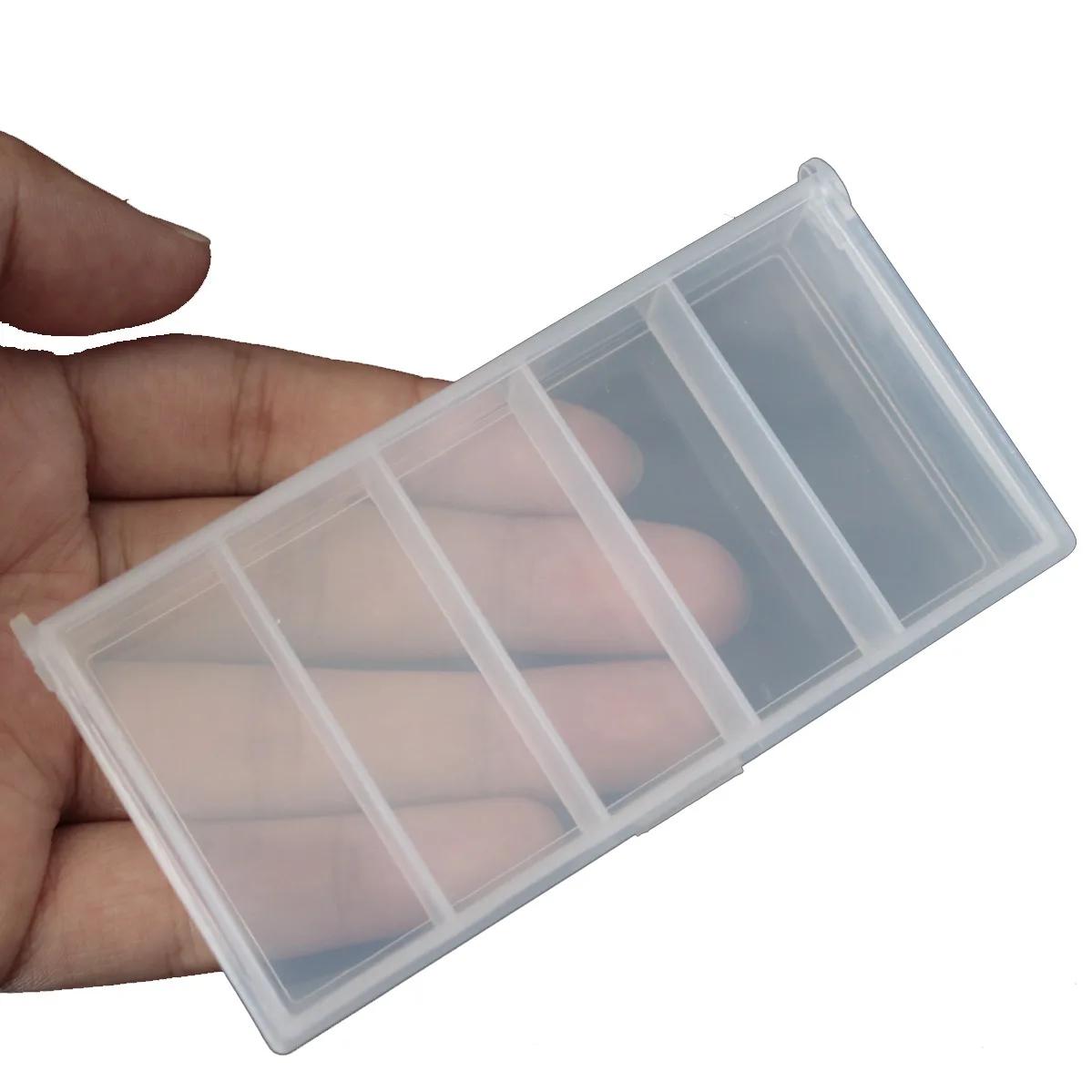 

LUSHAZER 5 Compartments Fishing Tackle Box Plastic Waterproof equipment Fish Lure fishing box Fly Fishing Lure Spoon Hook
