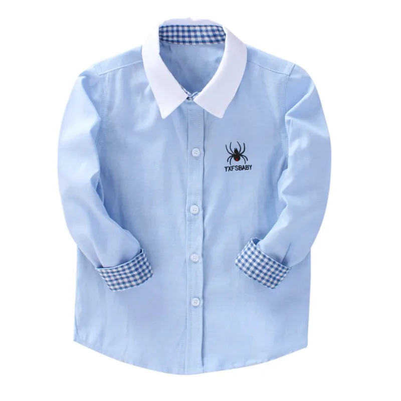 

Fashion Children Spring 2018 Autumn Fashion Kids For Baby Printed Cotton Long Sleeve Collar Shirt Casual Boys Tops