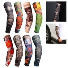 1 шт. Татуировка рука комплект с гетрами бесшовные рукава мужчины и wo Мужчины Езда вождения льда шелк солнцезащитный лед рукав