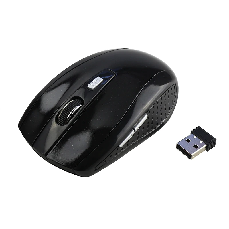 Sovawin 2,4 ГГц Беспроводная мышь для геймера, компьютера, ПК, ноутбука, Профессиональная игра, 1600 точек/дюйм, USB оптическая мышь s для геймера, для ПК, ноутбука, компьютера - Цвет: black