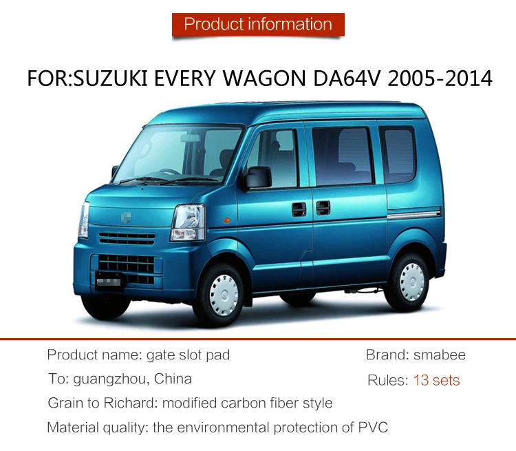 Gate slot pad For SUZUKI EVERY WAGON 