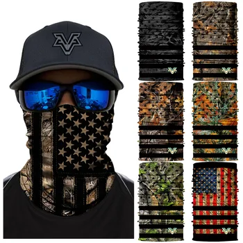 

Stars and Stripes Magic Scarf Color Skull Mask Cycling Hiking Headwear Camouflage Neck Gaiter Bandanas Seamless Balaclava