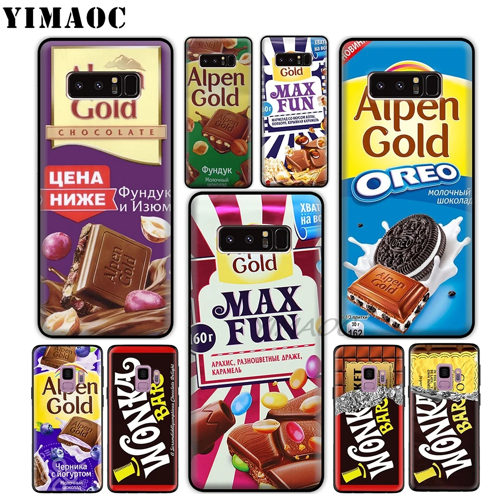 

YIMAOC Alpen Wonka Chocolate Bar Soft TPU Silicone Case for Samsung Galaxy S10 S10e S9 S8 Plus S7 S6 Edge S9 Plus & J6