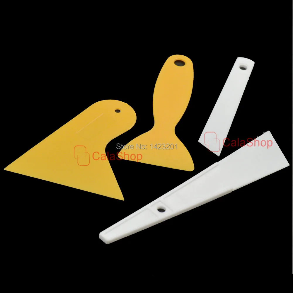 5 Pcs / Lot Portable Plastic Scraper Plates Paint Removal Car Glass Stickers Scraper Plate