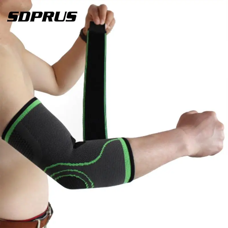 

Professional Breathable Elastic Pressure Winding Bandage Elbow Pads Safety Support Basketball Soft Elbow bands Arm sleeve