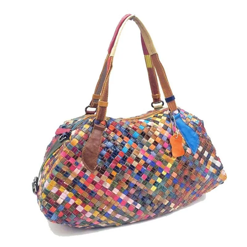

2017 New Women Designer Messenger Bags fashion Genuine Leather Top-handle Tote Patchwork Hobo Shoulder Bags For Ladies ZY11