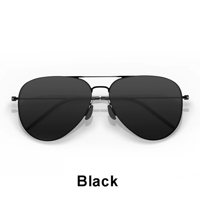 Xiaomi Mijia Turok Steinhardt TS, нейлоновые поляризованные солнцезащитные линзы из нержавеющей стали, очки, цветные, ретро,, защита от ультрафиолета, для мужчин и женщин - Цвет: Black