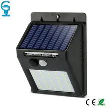 Солнечный светильник с датчиком движения PIR, настенный светильник, водонепроницаемый светодиодный светильник на солнечной батарее, энергосберегающая наружная садовая охранная лампа