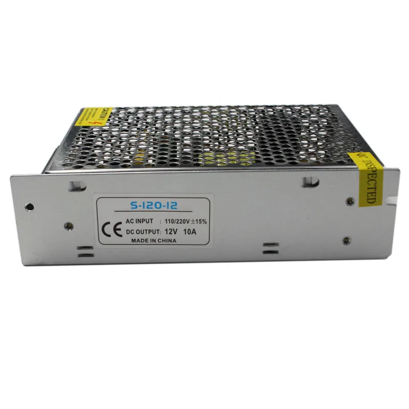 DC 12V 10A 120W Светодиодный источник питания Трансформатор конвертер AC220V адаптер