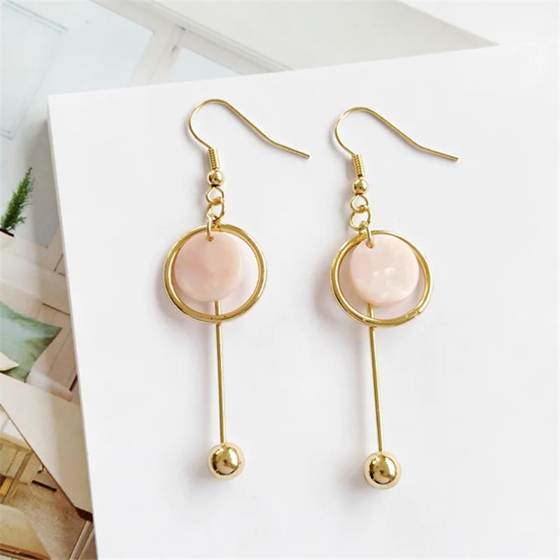 

Ms women earrings eardrop retro acetate plate small round earrings 2018 Punk fashion jewelry earring eardrop gift
