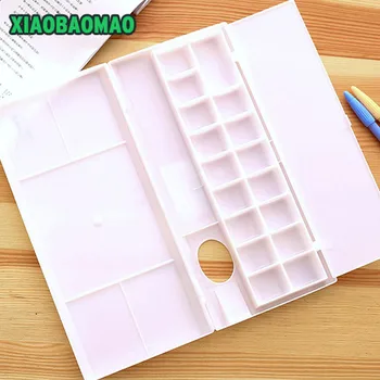 

Rectangular folding Clamshell Box Watercolor Palette / Gouache / Propylene / Toner Cartridge Color Palette Painting Supplies