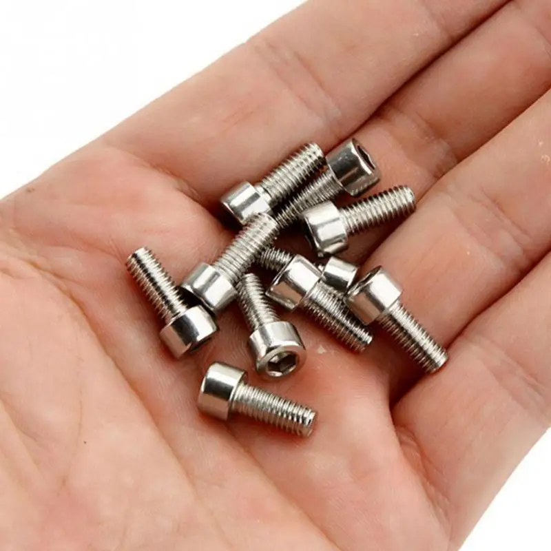 

20pcs/bag Bike Water Bottle Cage Bolts M5 Metal Hex Socket Tapping Screw for Bottle Holder Bracket Rack Cycling Acc
