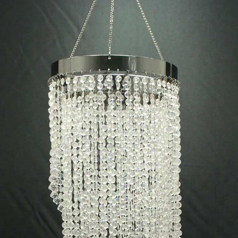 ホーム結婚式ステージホテル天井ぶら下げセンターピース装飾シャンデリアクリスタル天井装飾ライトカバーラッパー パーティー用自作デコレーション Aliexpress