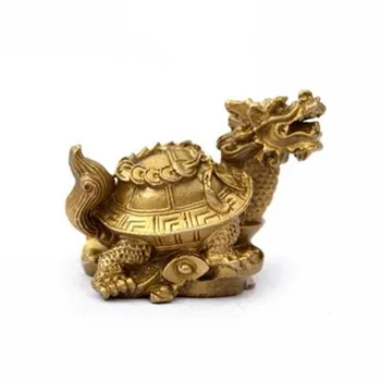 

Pure copper dragon turtle stepped money small furnishing articles Household decoration