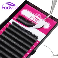 C/D матовые плоские ресницы для наращивания Fadvan 12 линий/Чехол супер мягкие шелковые накладные ресницы для наращивания