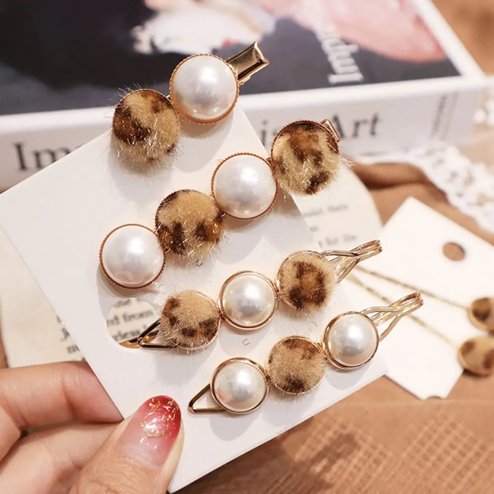1Pc Vintage Faux Fur Leopard Hair Clips Imitiation Pearl Metal Hairpins Headwear Hair Stying Accessories Pearl Metal Hair Clips 1Pc Vintage Faux Fur Leopard Hair Clips Imitiation Pearl Metal Hairpins Headwear Hair Stying Accessories Pearl Metal Hair Clips