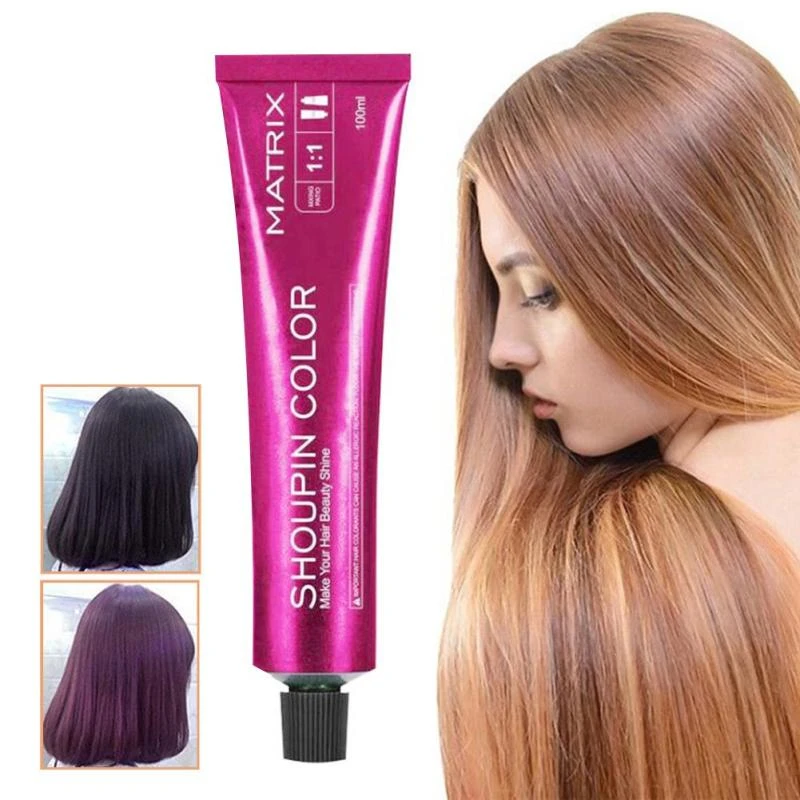 15 色ヘアカラークリーム 100 ミリリットルポマードナチュラルロング持続プロの Diy の染料毛スモーキーグレー着色亜麻色スタイル D3 Aliexpress Beauty Health